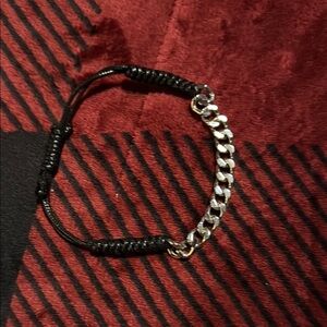 Black and Silver Chain Bracelet